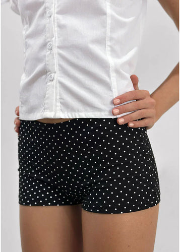 Eunia Short In Micro Polka Black