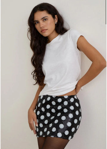 Gaera Skirt In Polka Sequin