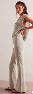 Jayde Cord Flare Jeans-Mineral Grey