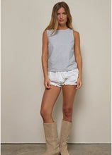 Load image into Gallery viewer, Pasila Top In Mini Gingham Blue And Grey
