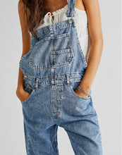 Load image into Gallery viewer, Ziggy Denim Overalls- Powder Blue