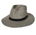 Carolina Straw Packable Hat- Black/Natural