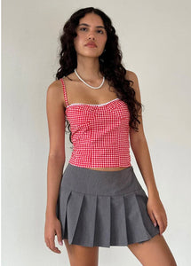 Leif Cami Top - RED GINGHAM