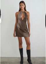 Load image into Gallery viewer, Veslina Mini Dress In Watercolour Warm Grey