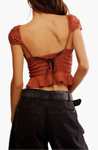 Sweet On You Smocked Crop Top