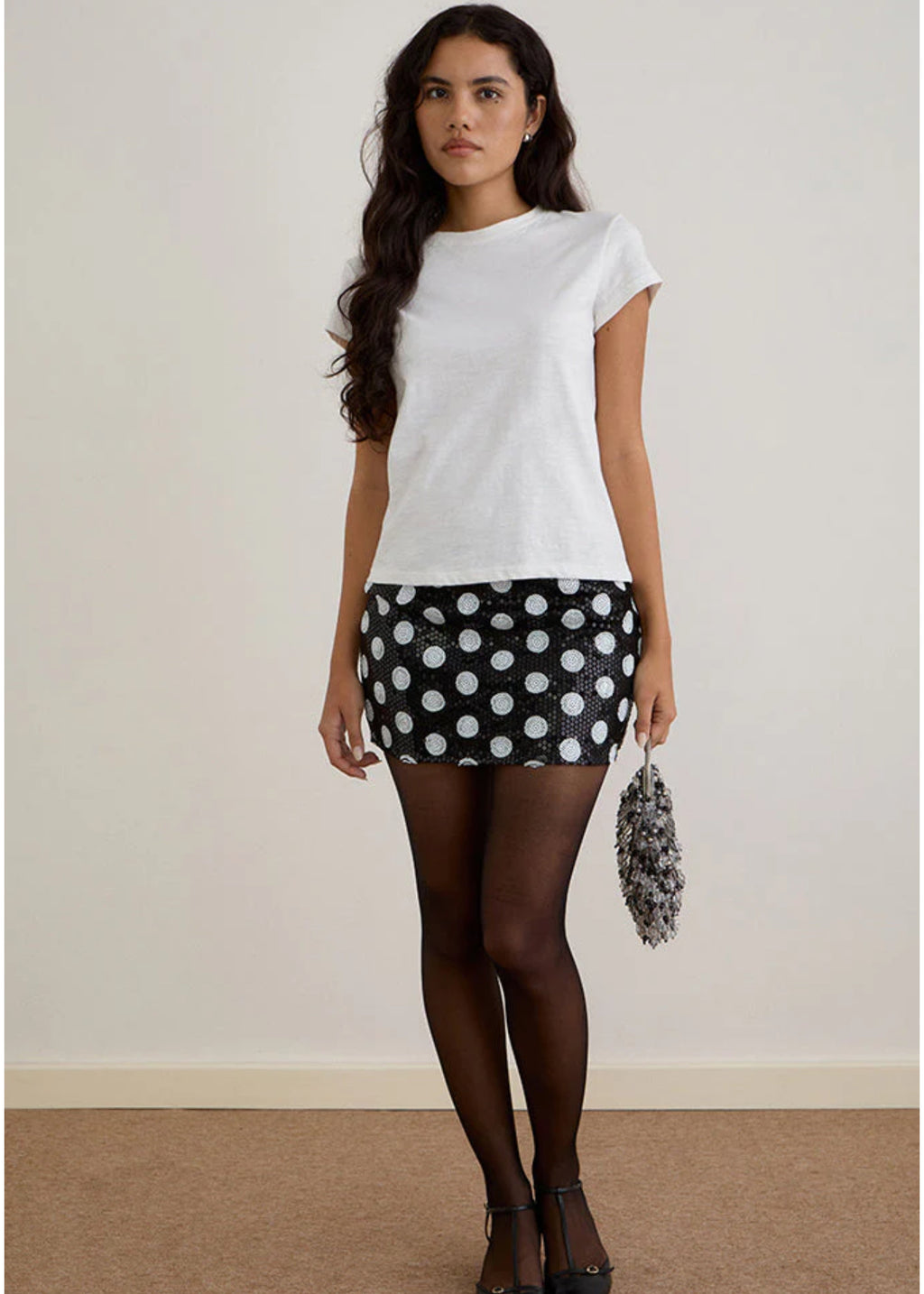Gaera Skirt In Polka Sequin