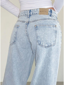 Low Rise Roomy Jeans- 80'S Light Wash Blue