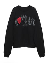 Load image into Gallery viewer, BLACK CAITLYN CODED KARA CREWNECK