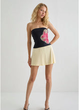 Load image into Gallery viewer, Peggy Bandeau Top In Watercolour Floral Black And Pink