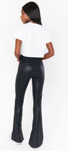 Load image into Gallery viewer, Nashville Pull On Flare- Black Faux Leather