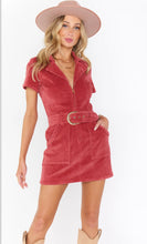 Load image into Gallery viewer, Outlaw Dress- Rose Corduroy