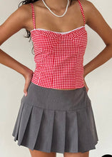 Load image into Gallery viewer, Leif Cami Top - RED GINGHAM