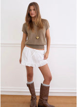 Load image into Gallery viewer, Ninon Mini Skirt- Poplin White