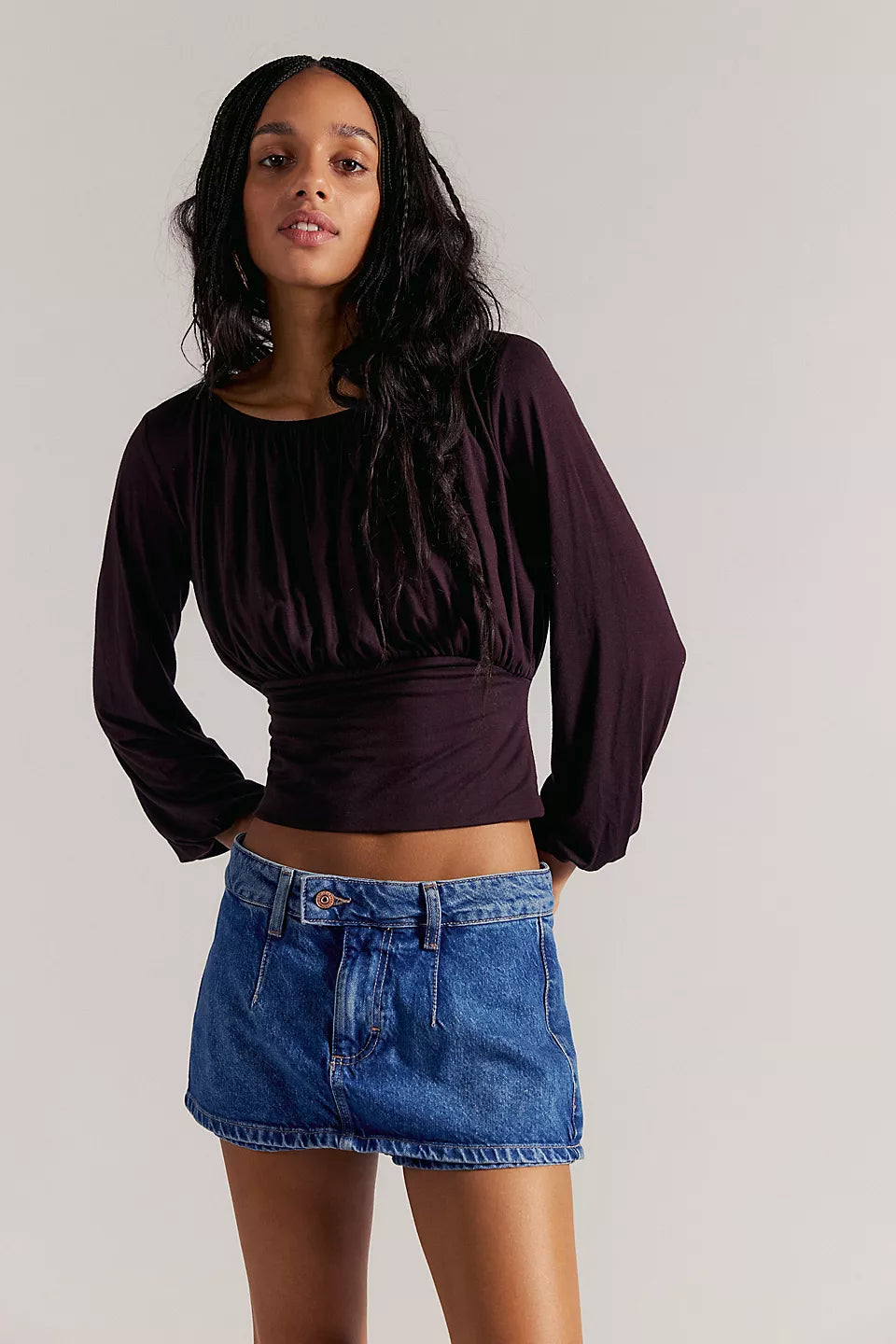 Galivanting Peekaboo Skort-Blue Rebel
