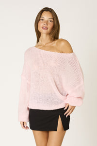 Devon Sweater- Bubblegum Pink