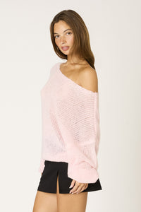 Devon Sweater- Bubblegum Pink
