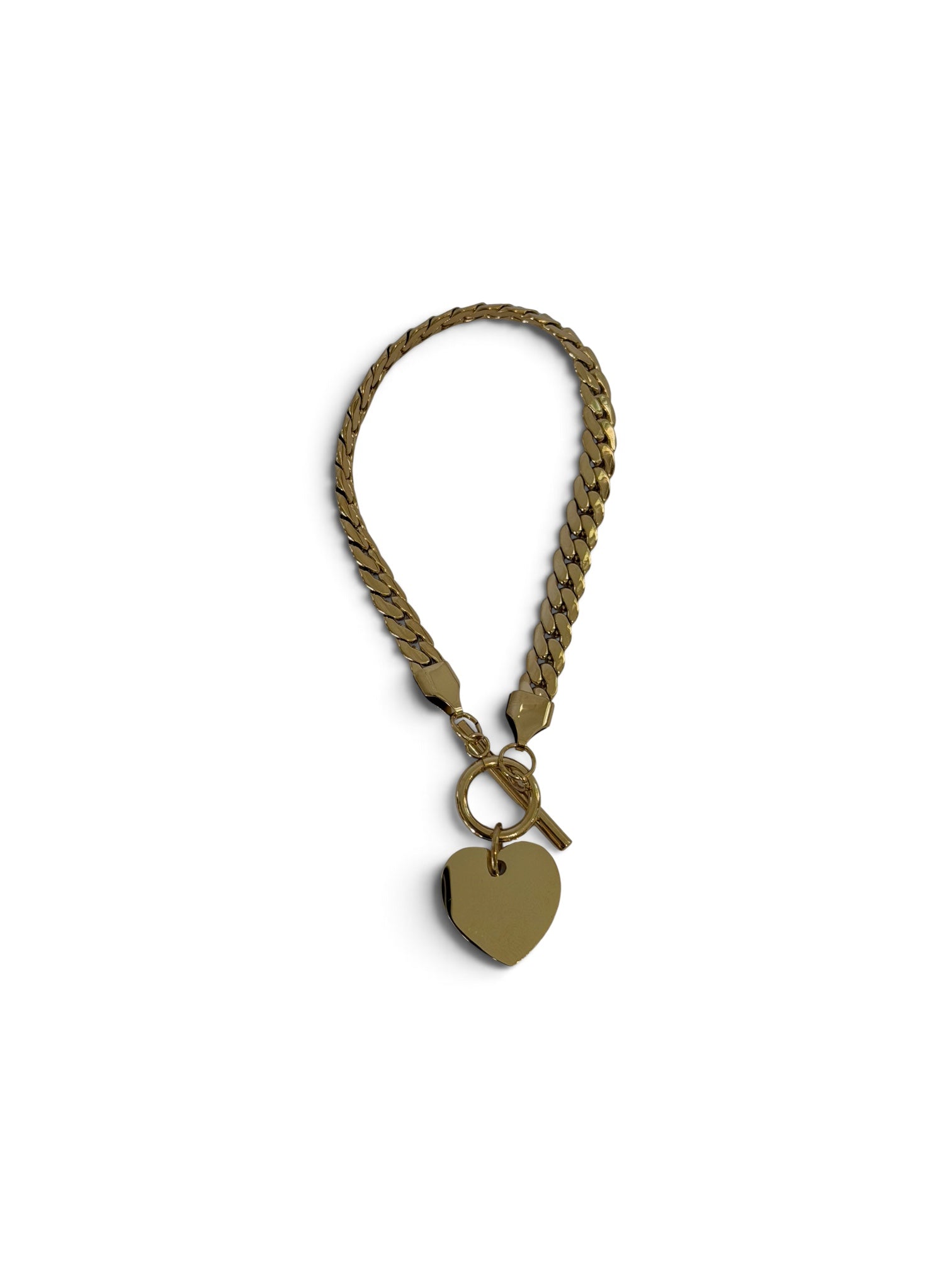 Gold heart bracelet at Miss Behavin'
