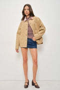 Milan Jacket khaki pink at Miss Behavin'
