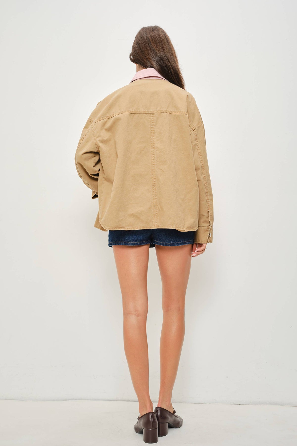 Milan Jacket khaki pink at Miss Behavin'
