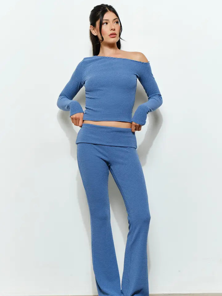 Sienna Pants blue multi at Miss Behavin'