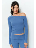 Sienna Top in blue multi at Miss Behavin'