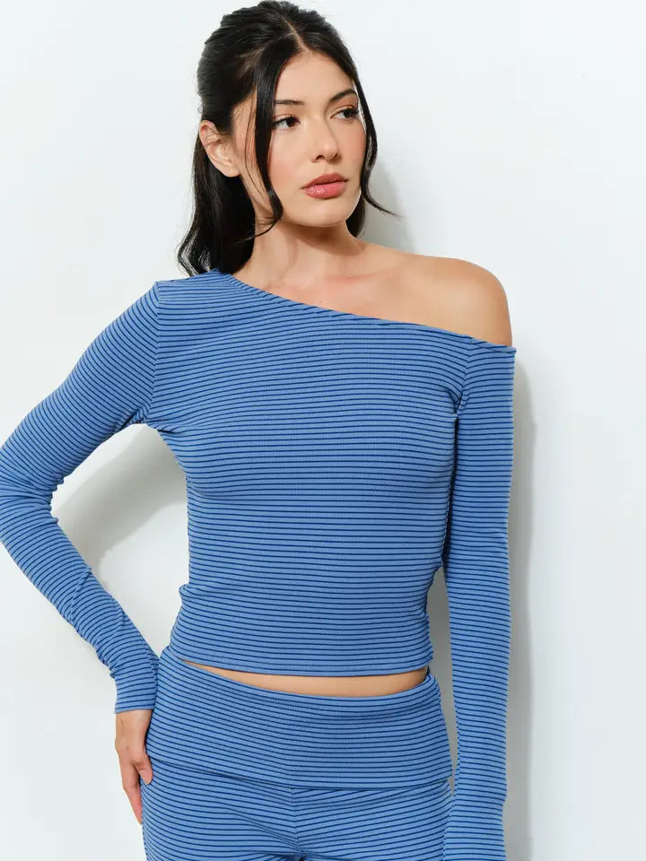 Sienna Top in blue multi at Miss Behavin'