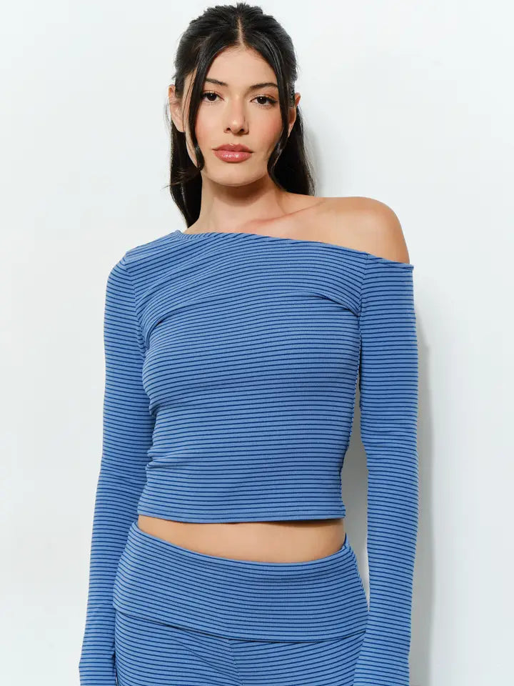 Sienna Top in blue multi at Miss Behavin'