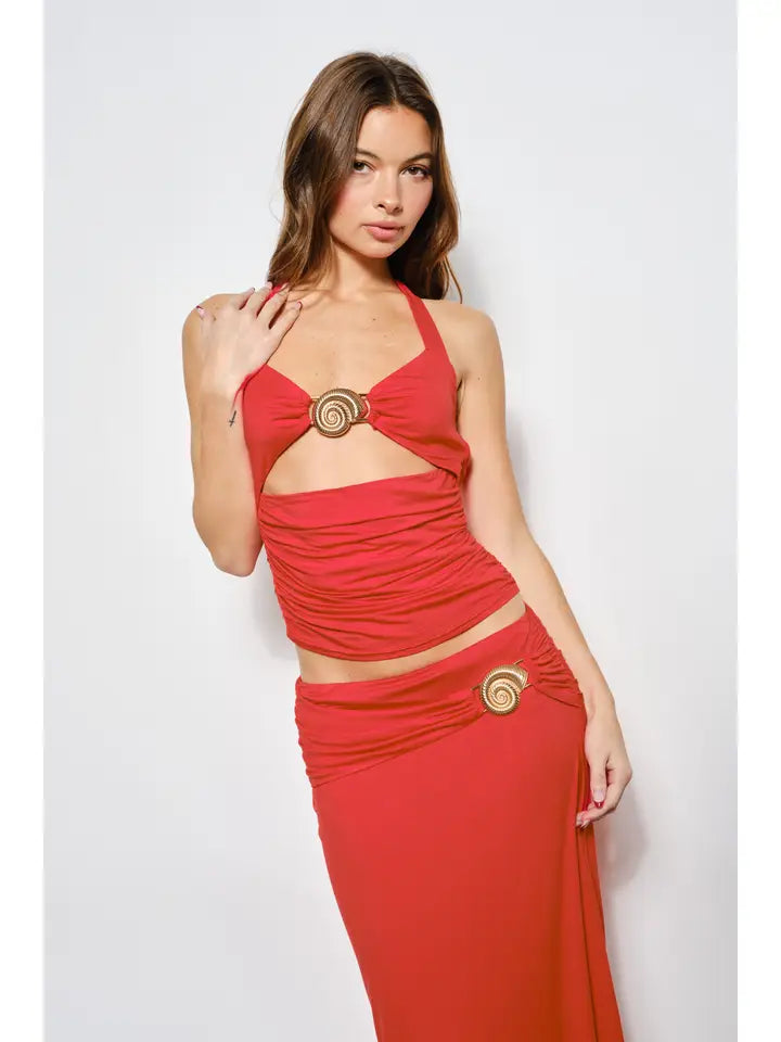 Sun star top red at Miss Behavin'
