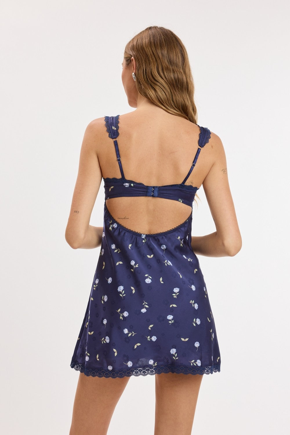 Lexi Dress navy print at Miss Behavin'
