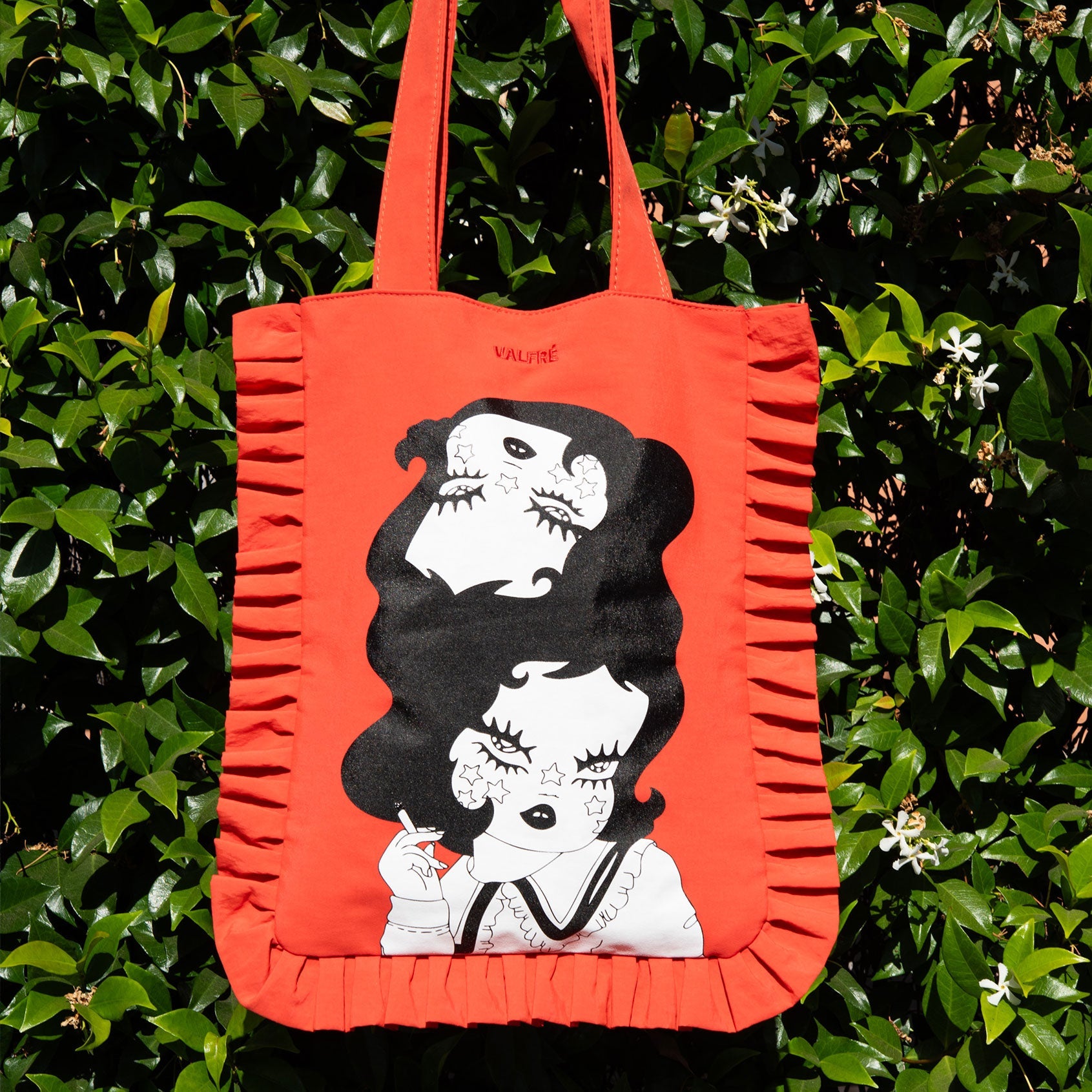 Ilati Ruffle Tote nylon bag at Miss Behavin'