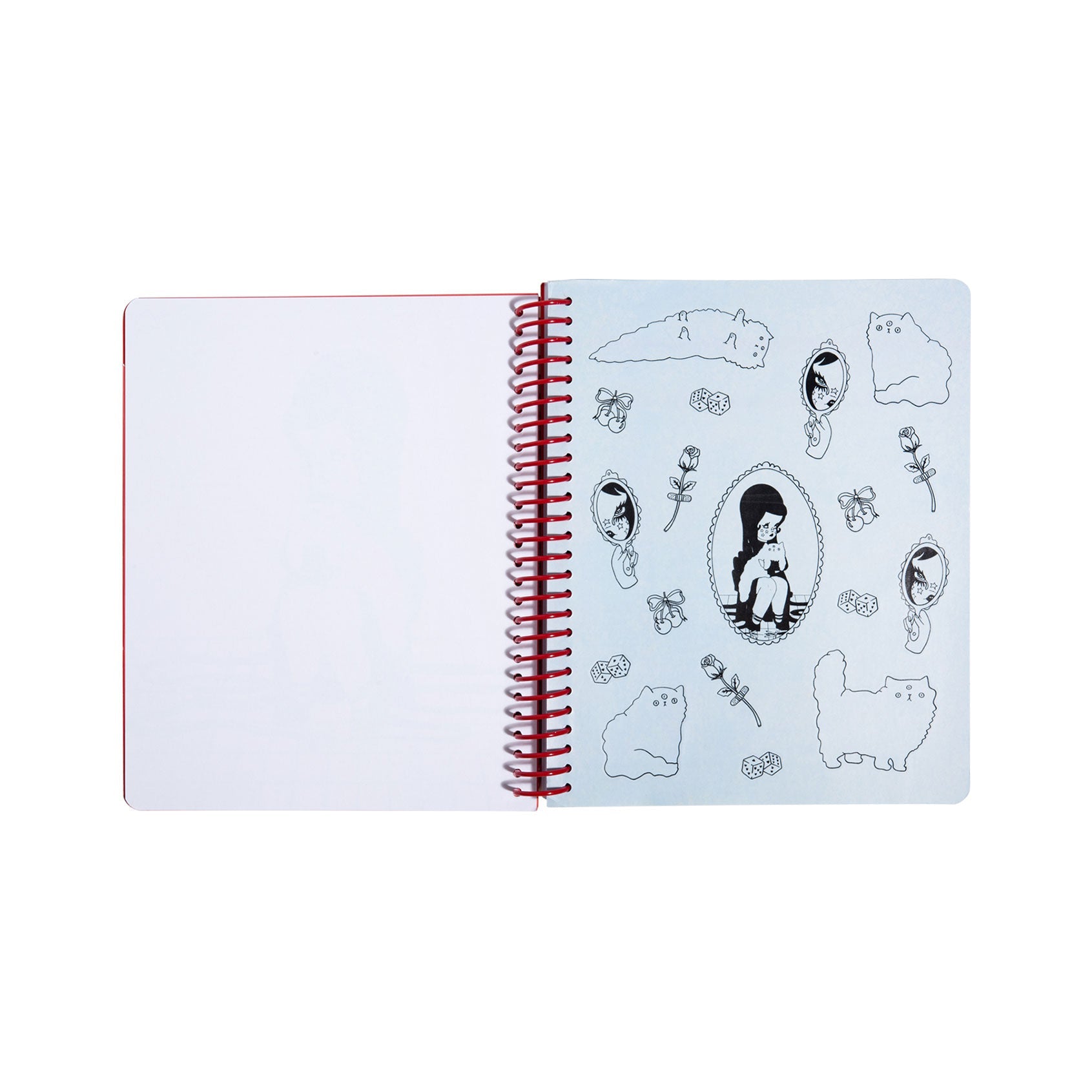 Love Cats Blanco spiral notebook at Miss Behavin'