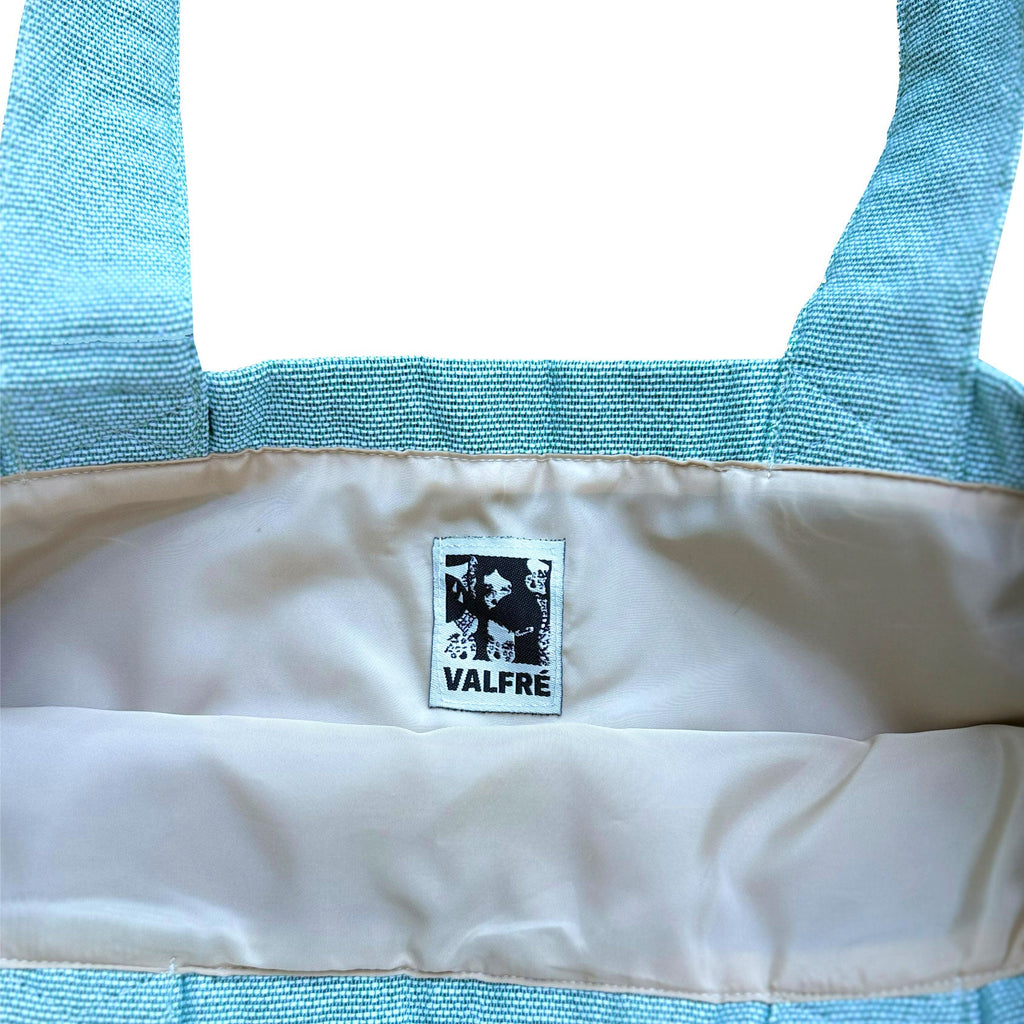 Valfre Tear Blue woven tote bag at Miss Behavin'