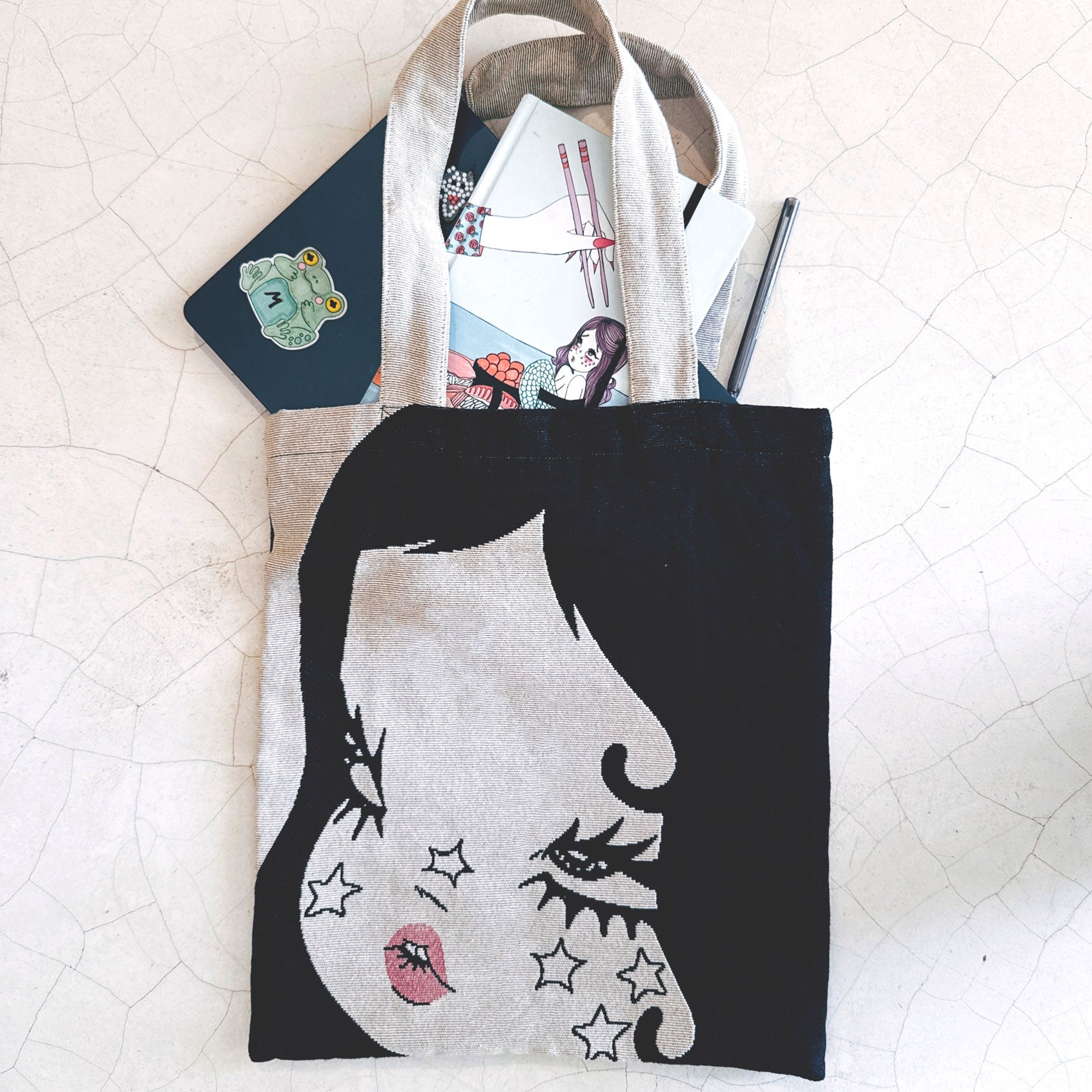 Valfre Intento Woven Tote in neutral at Miss Behavin'