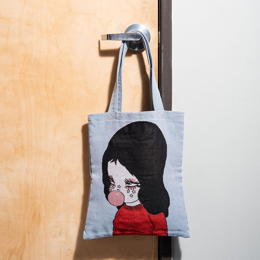 Chicle Woven Tote in default at Miss Behavin'