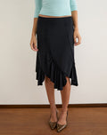 Motel Rocks Sumiatun Midi Skirt in black jersey at Miss Behavin'
