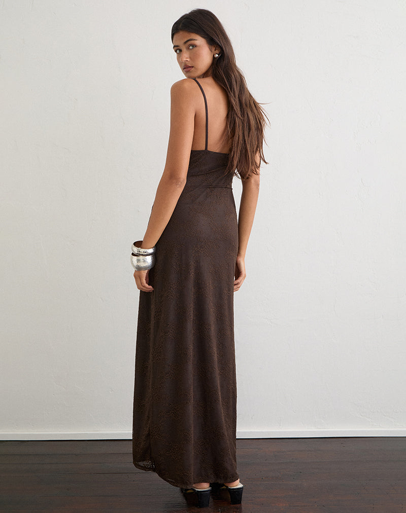 Motel Rocks Madrid Dress in chocolate at Miss Behavin'