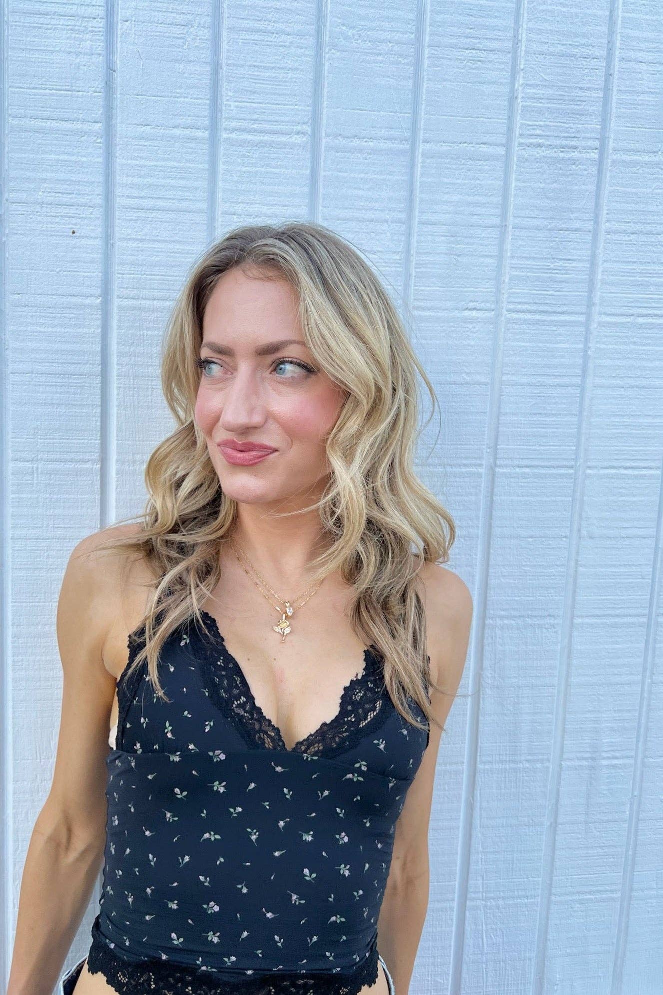 Butter Me Up Lace Cami ~ Midnight Floral: Midnight Floral