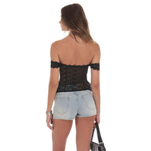 Load image into Gallery viewer, Off Shoulder Corset Bustier in Black