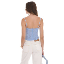Load image into Gallery viewer, Bow Lace Bustier in Blue