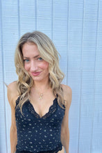 Load image into Gallery viewer, Butter Me Up Lace Cami ~ Midnight Floral: Midnight Floral