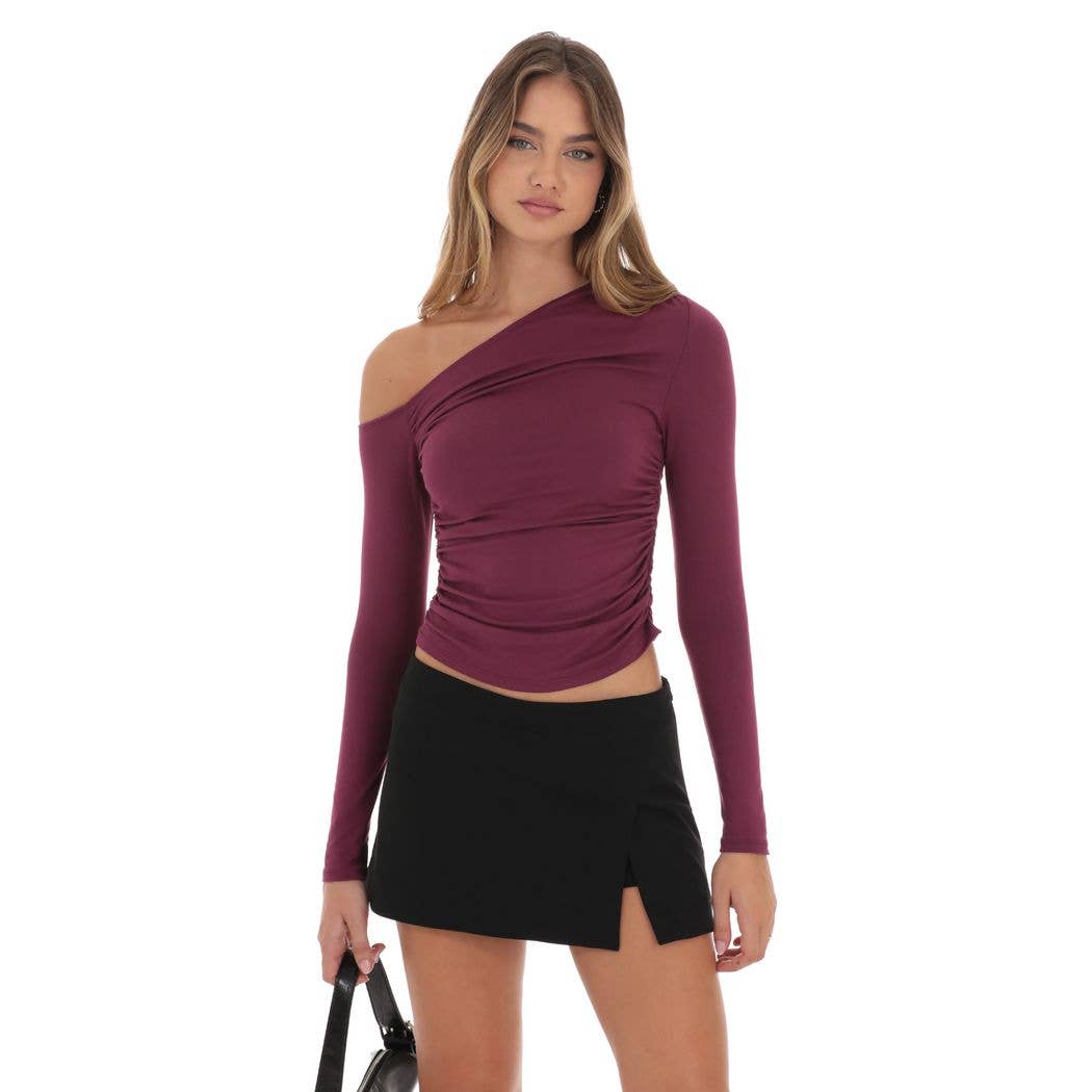 Side Slit Mini Skort in Black