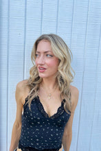 Load image into Gallery viewer, Butter Me Up Lace Cami ~ Midnight Floral: Midnight Floral