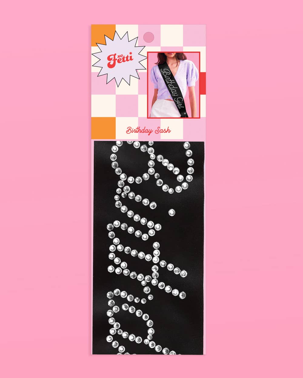 Birthday Girl Black Rhinestone Sash, Party Accessory, Gift