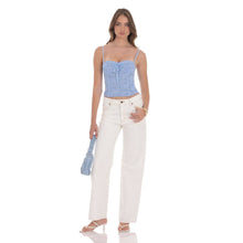 Load image into Gallery viewer, Bow Lace Bustier in Blue