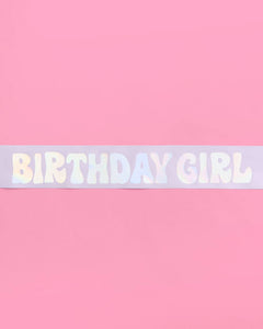 Birthday Girl Lavender Sash, Bday Party Accessory, Gift