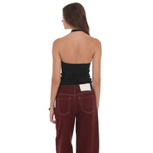 Load image into Gallery viewer, Halter Embellished Top in Black