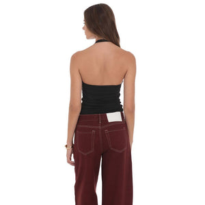 Halter Embellished Top in Black
