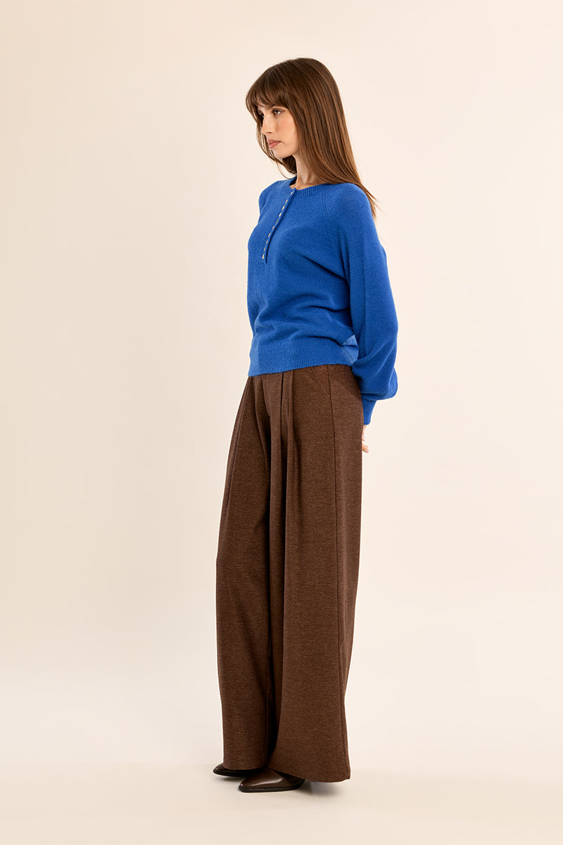 Molly Bracken Raegan Sweater in blue at Miss Behavin'