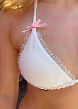 Load image into Gallery viewer, White Terry Bows Top