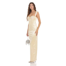 Load image into Gallery viewer, Satin Maxi Dress in Cream